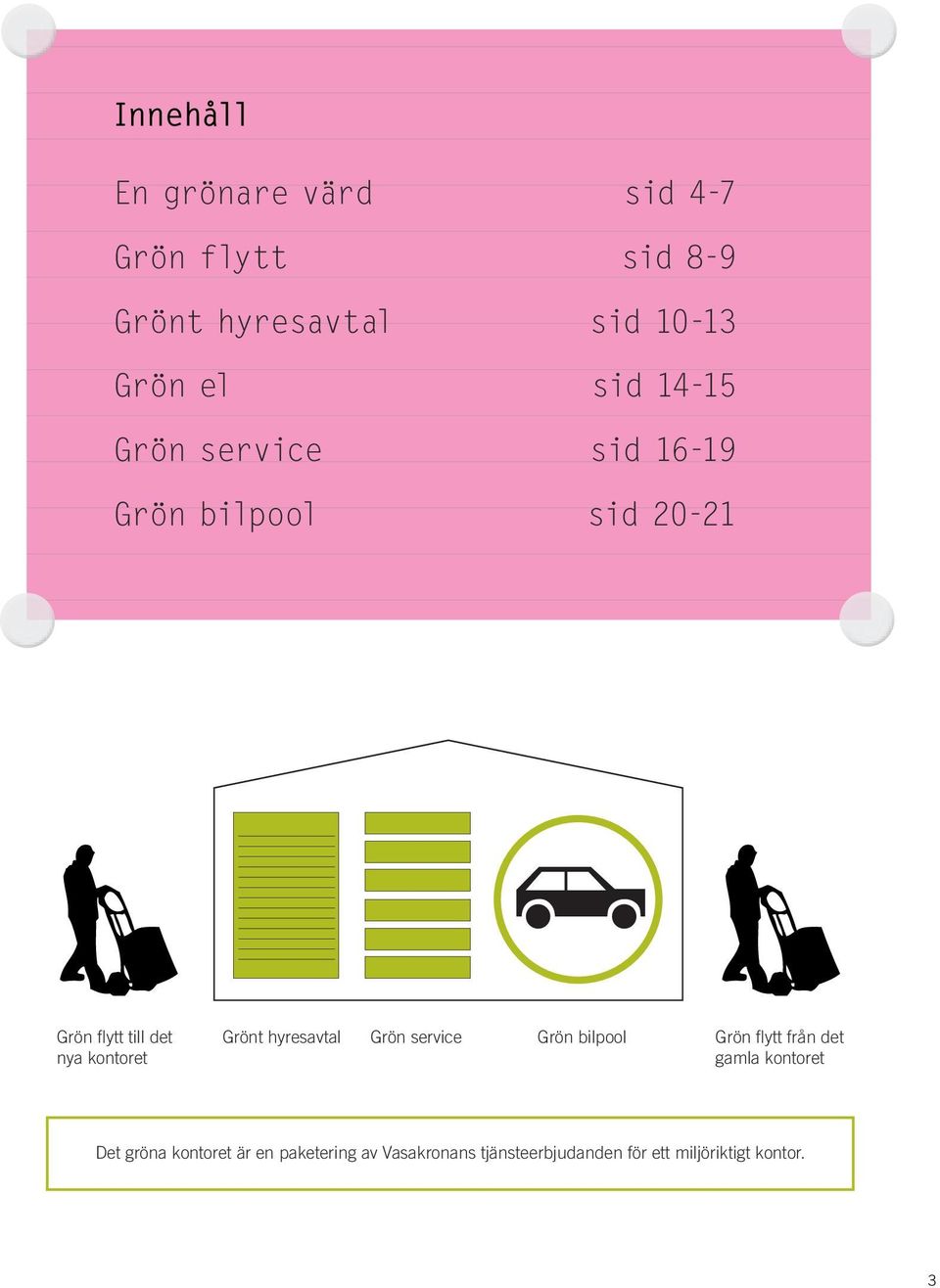 Grönt hyresavtal Grön service Grön bilpool Grön flytt från det gamla kontoret Det gröna