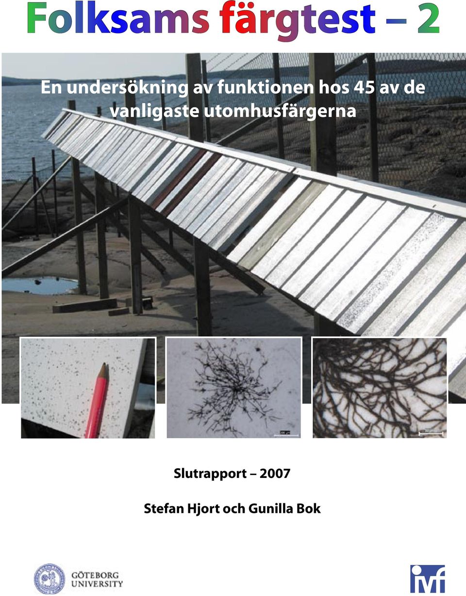 vanligaste utomhusfärgerna Slutrapport 2007