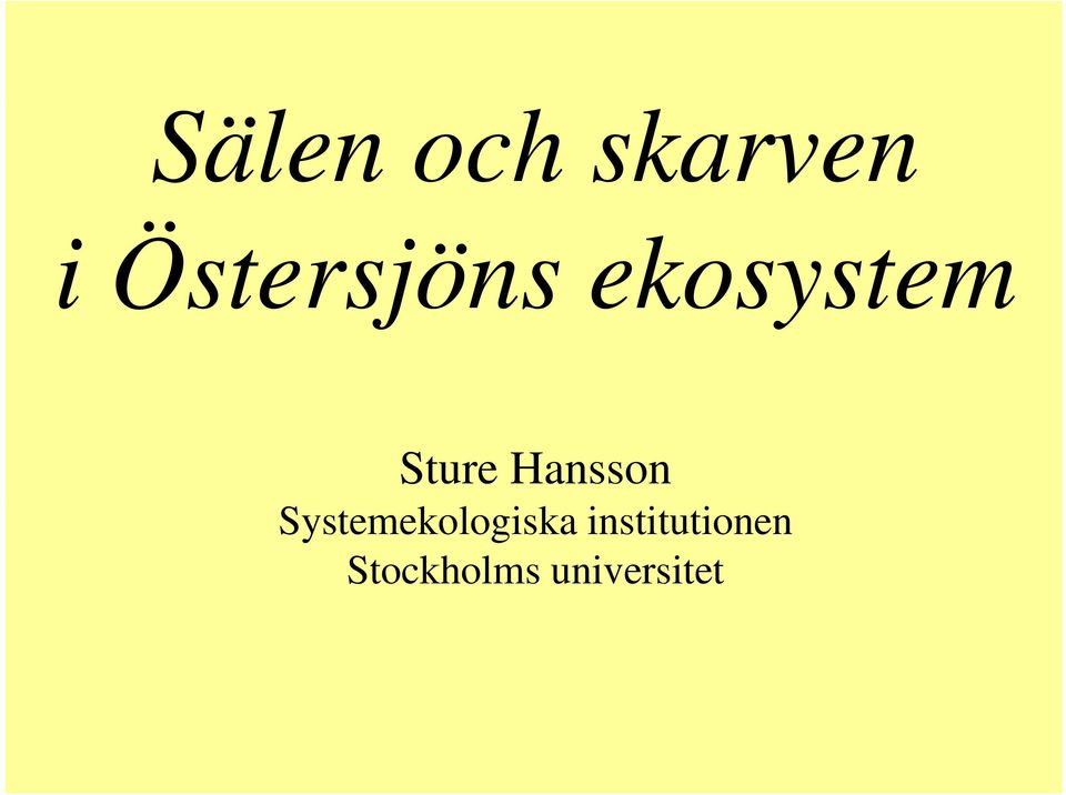 Hansson Systemekologiska