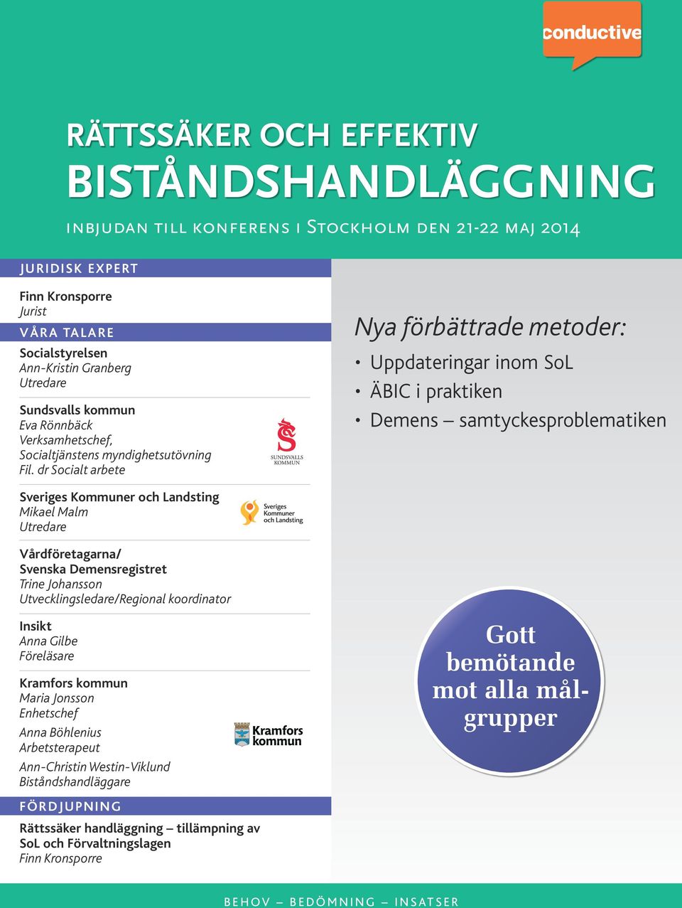 dr Socialt arbete Nya förbättrade metoder: Uppdateringar inom SoL ÄBIC i praktiken Demens samtyckesproblematiken Sveriges Kommuner och Landsting Mikael Malm Vårdföretagarna/ Svenska