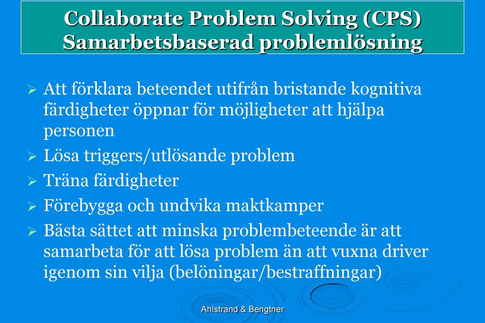 problem Träna färdigheter Förebygga och undvika maktkamper Bästa sättet att minska problembeteende