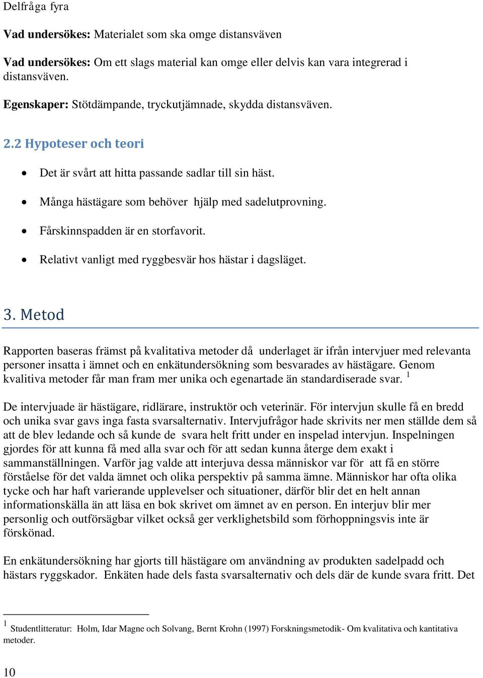 Sadelpadd. Produktutveckling av en sadelpadd. Sara Dalqvist - PDF 