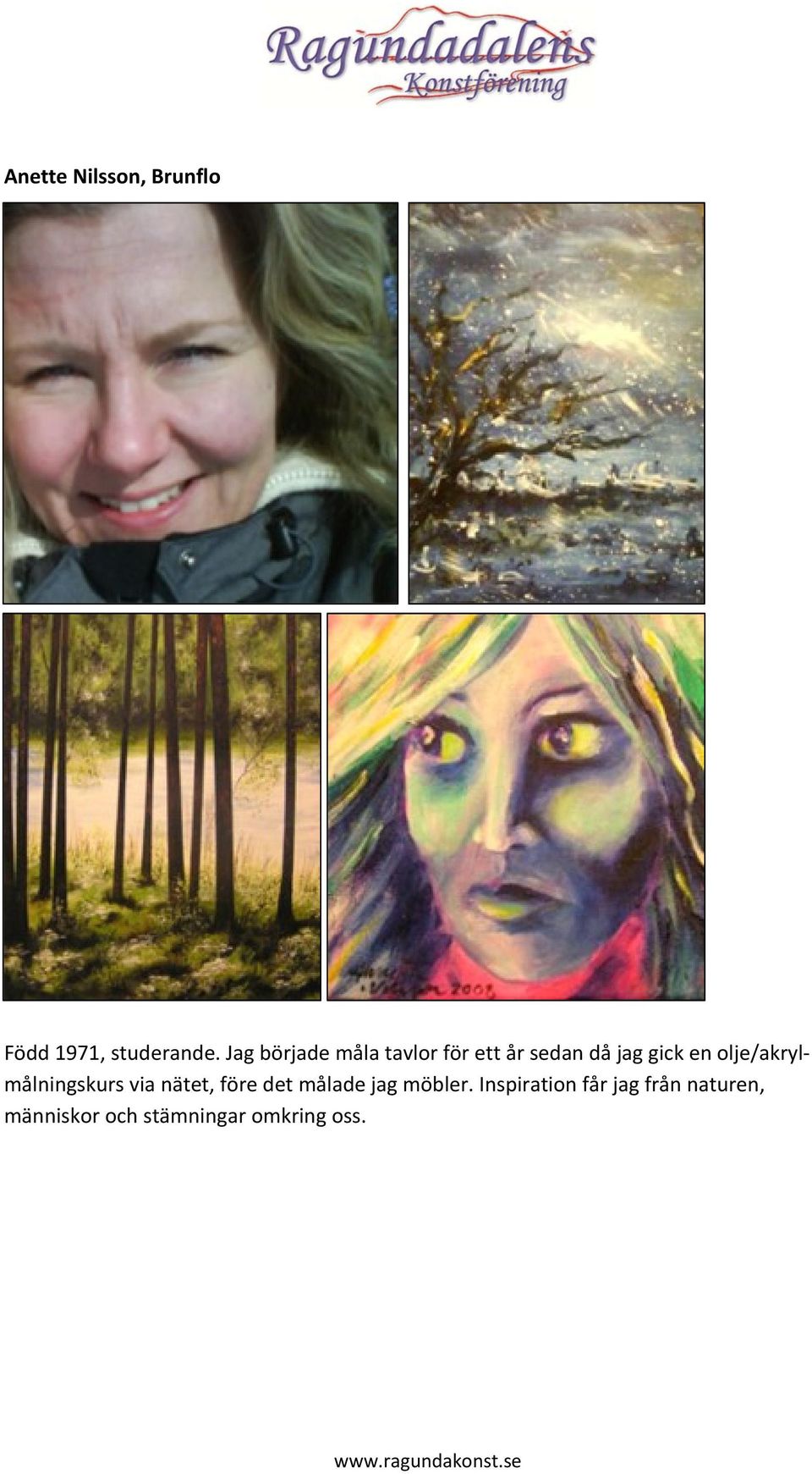 olje/akrylmålningskurs via nätet, före det målade jag