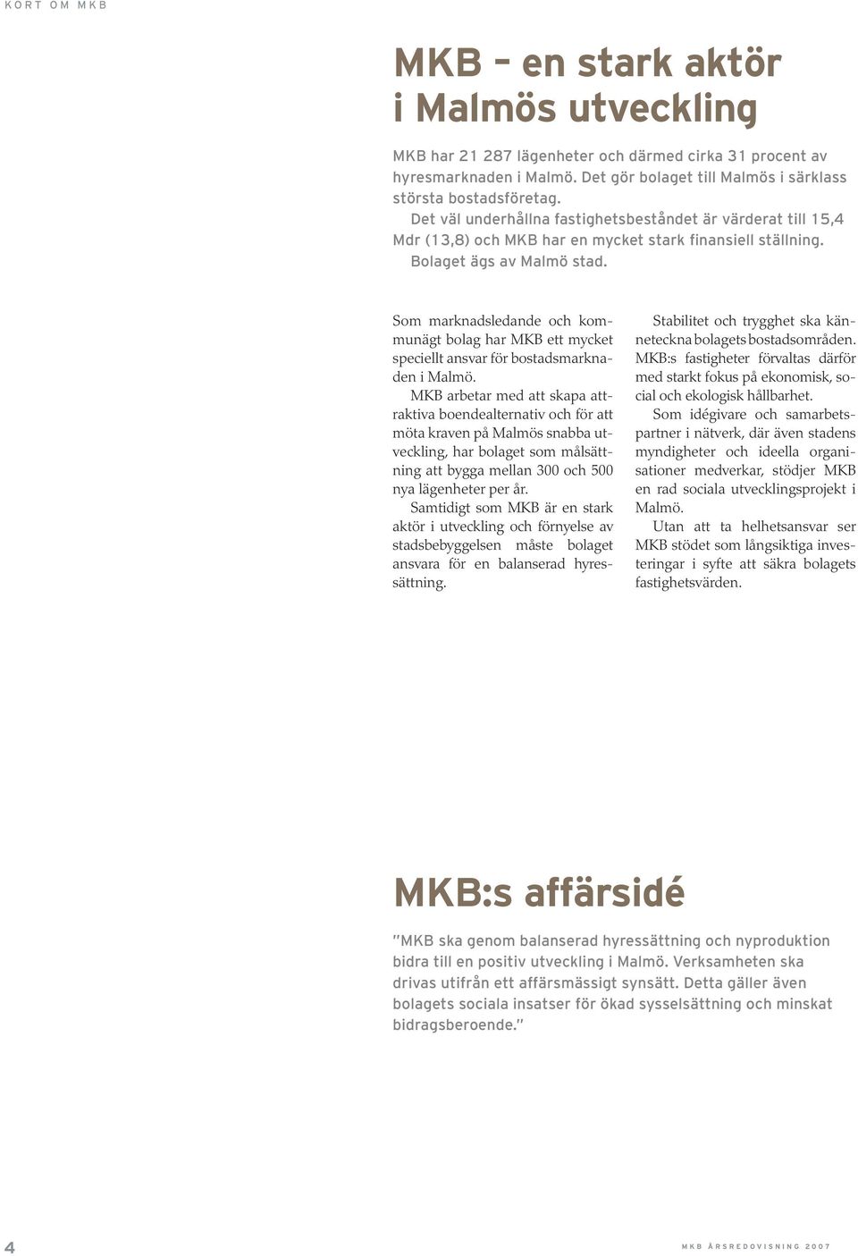 Som marknadsledande och kommunägt bolag har MKB ett mycket speciellt ansvar för bostadsmarknaden i Malmö.