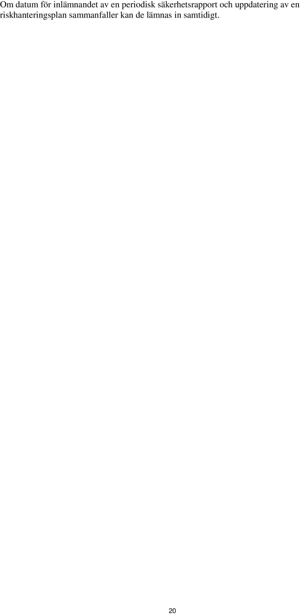 uppdatering av en