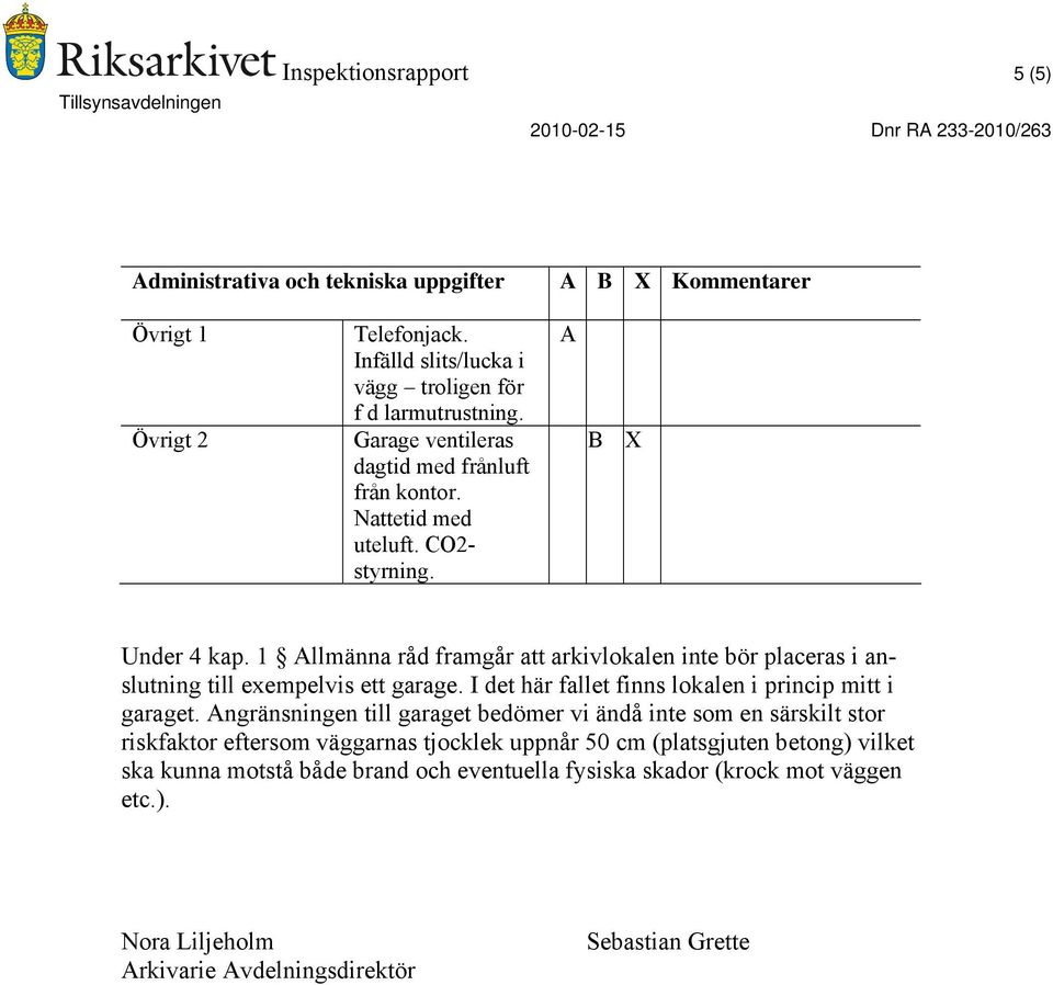 I det här fallet finns lokalen i princip mitt i garaget.