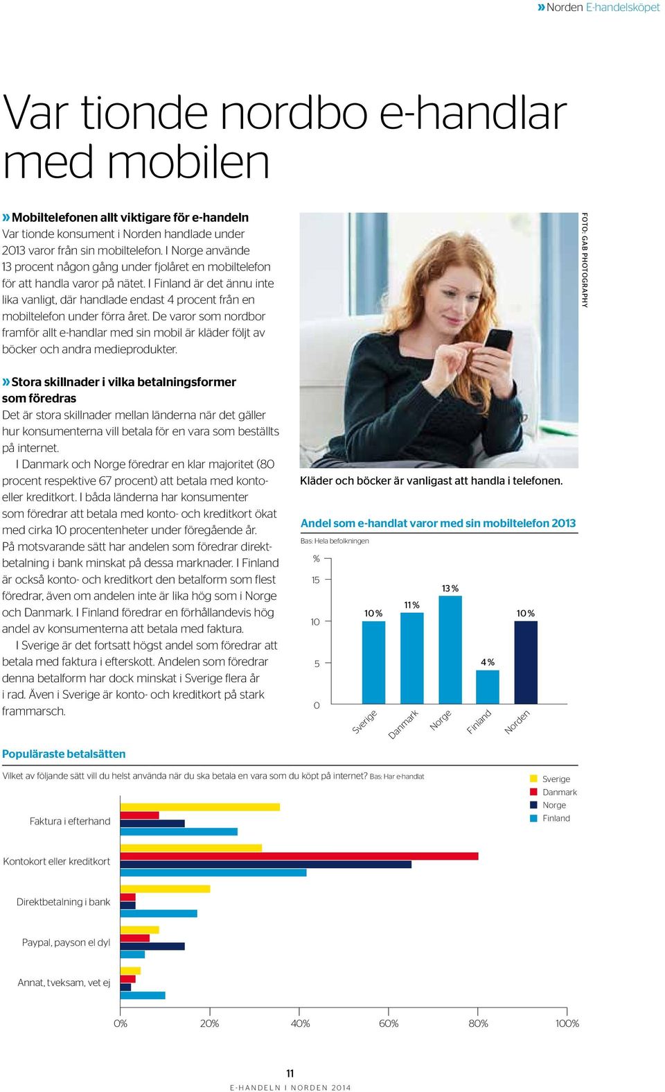 De varor som nordbor framför allt e-handlar med sin mobil är kläder följt av böcker och andra medieprodukter.