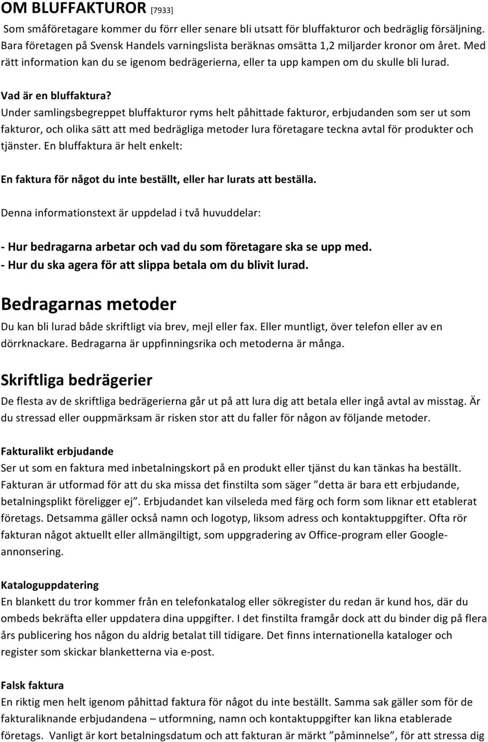 Vad är en bluffaktura?