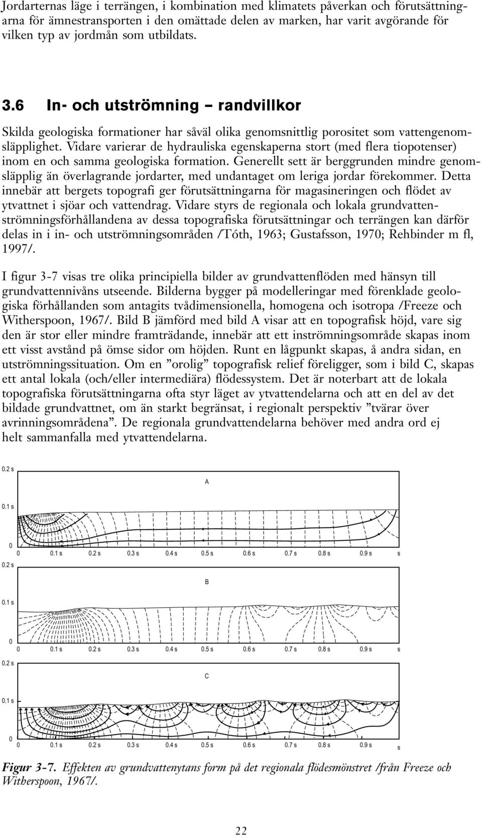 Vidare varierar de hydrauliska egenskaperna stort (med flera tiopotenser) inom en och samma geologiska formation.