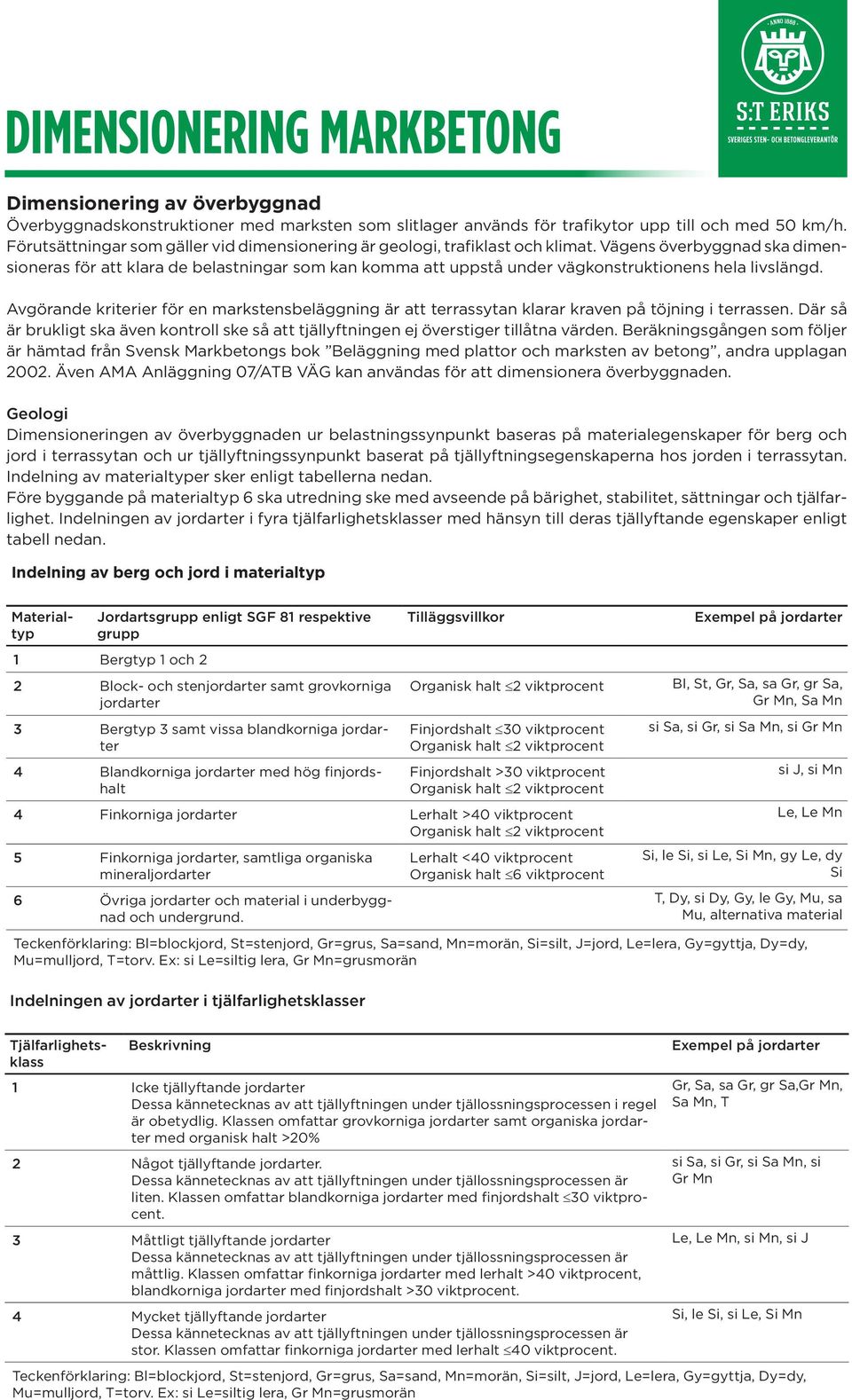 Vägens överbyggnad ska dimensioneras för att klara de belastningar som kan komma att uppstå under vägkonstruktionens hela livslängd.