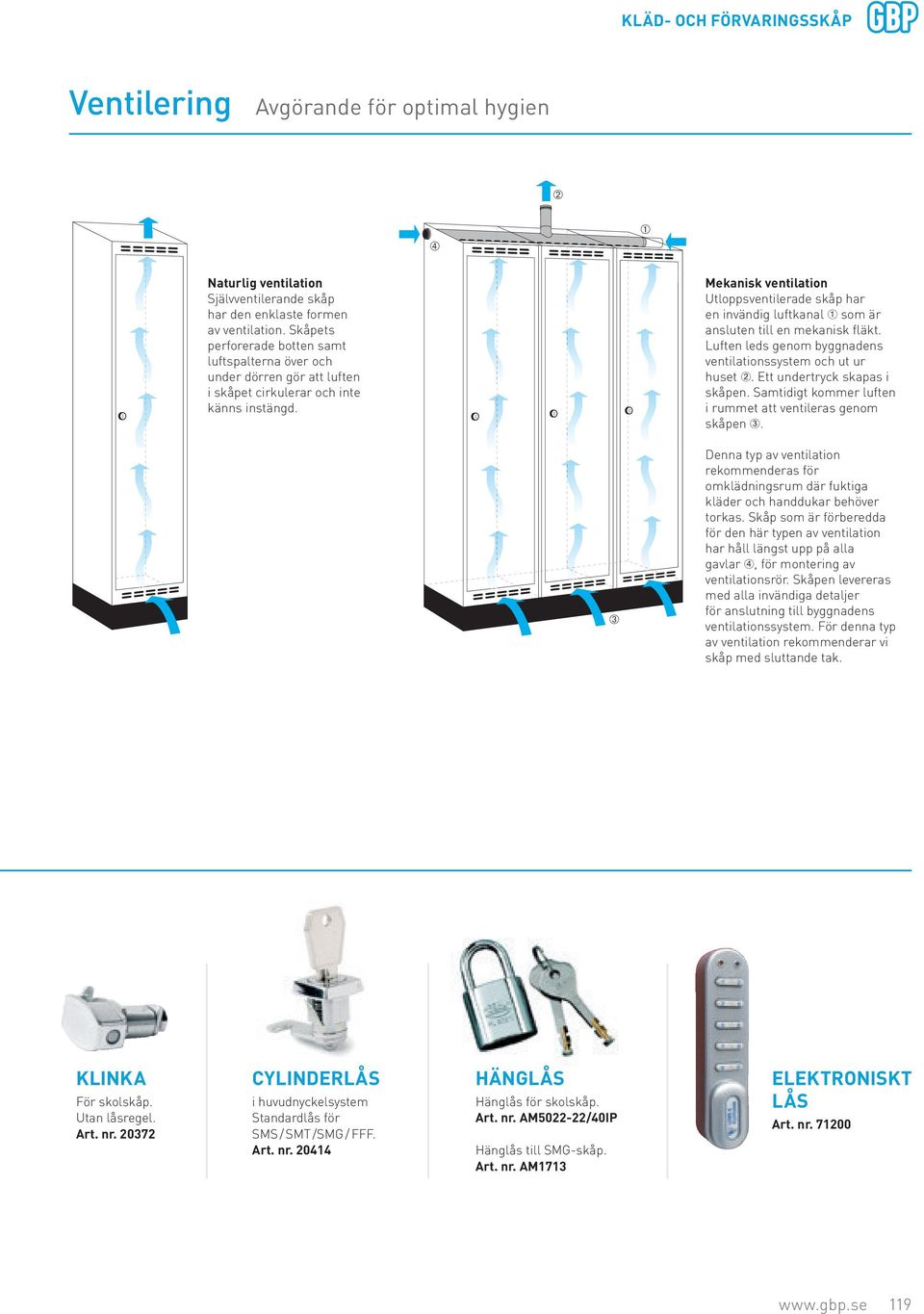 Mekanisk ventilation Utloppsventilerade skåp har en invändig luftkanal som är ansluten till en mekanisk fläkt. Luften leds genom byggnadens ventilationssystem och ut ur huset.