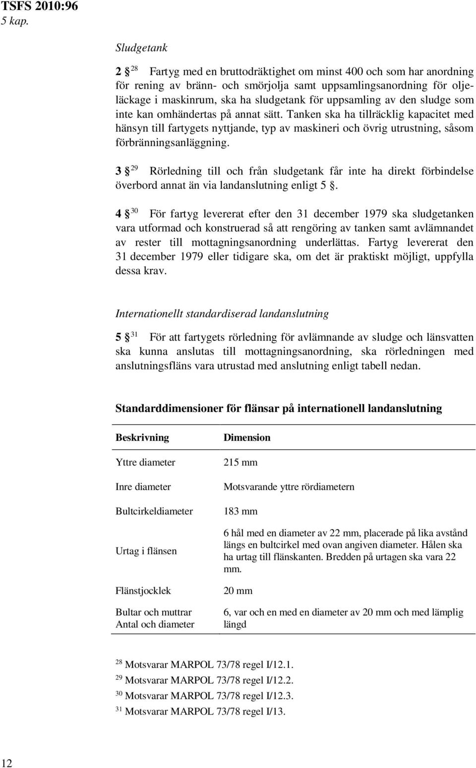 uppsamling av den sludge som inte kan omhändertas på annat sätt.