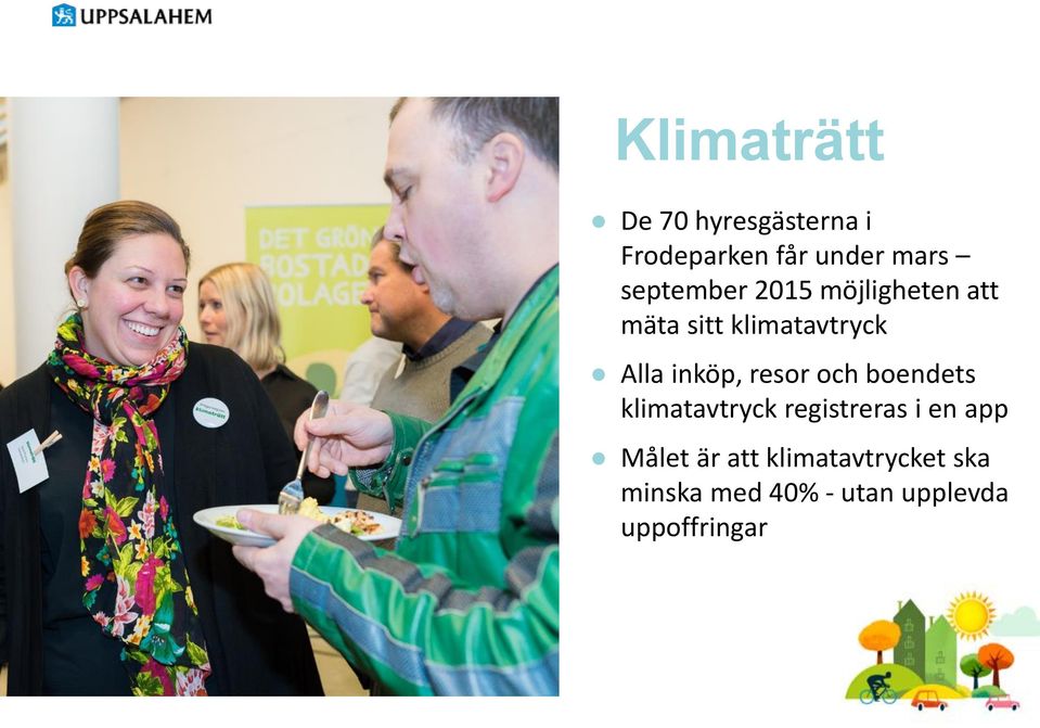 inköp, resor och boendets klimatavtryck registreras i en app