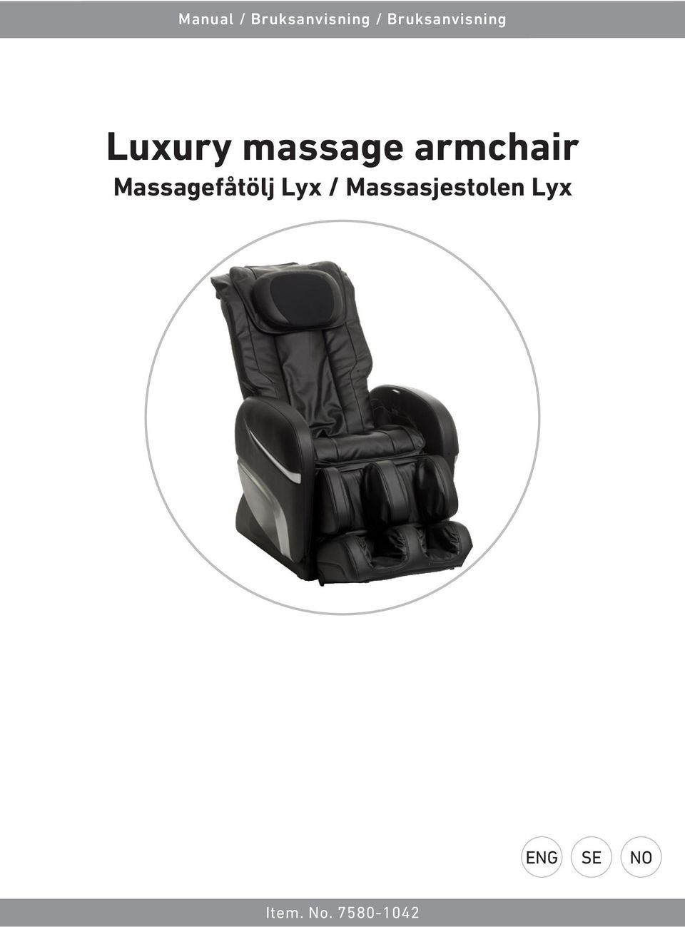 Luxury massage armchair - PDF Gratis nedladdning