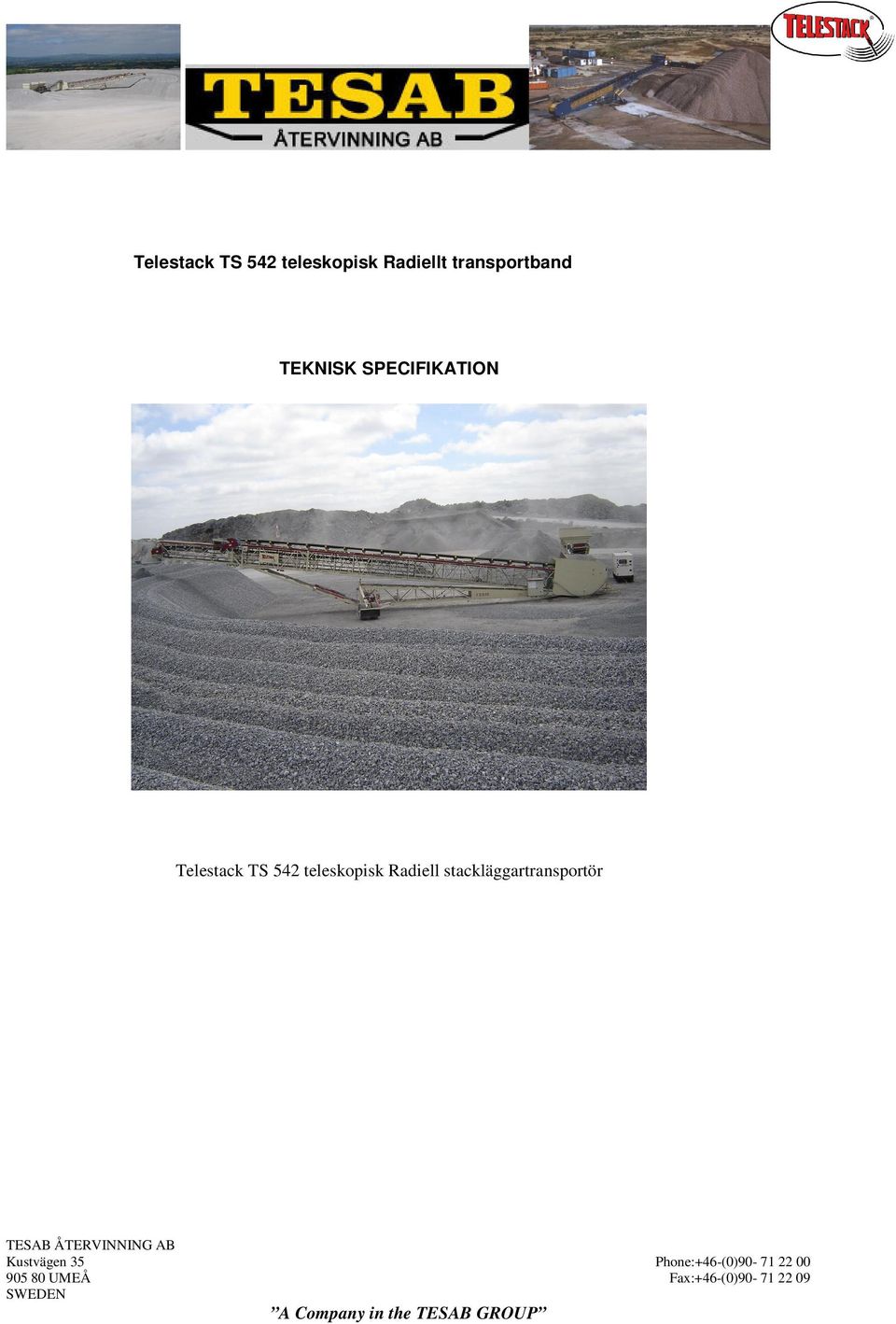 SPECIFIKATION  Radiell