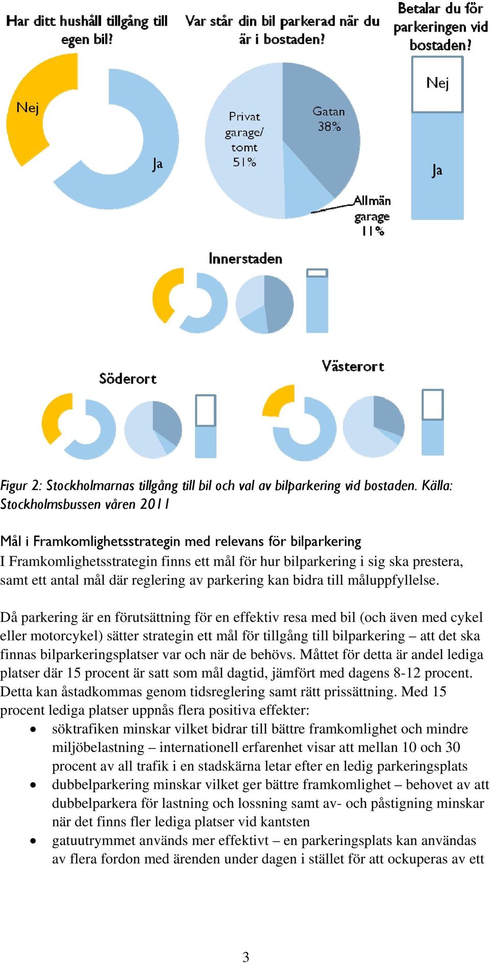 reglering av parkering kan bidra till måluppfyllelse.