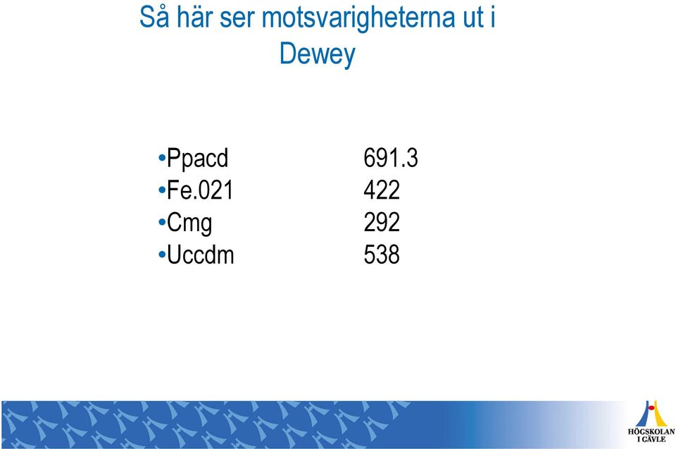 i Dewey Ppacd 691.