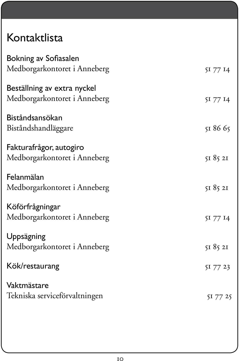 Medborgarkontoret i Anneberg 51 85 21 Felanmälan Medborgarkontoret i Anneberg 51 85 21 Köförfrågningar