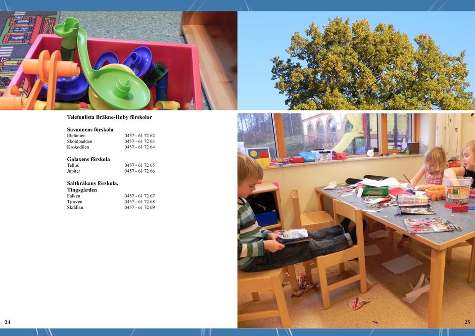 förskola Tellus 0457-61 72 65 Jupiter 0457-61 72 66 Saltkråkans förskola,