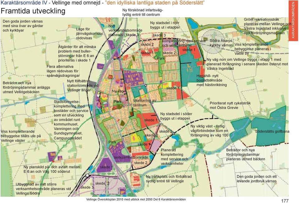 E 6:an prioriteras i Nytt förbättrat stationsområde vid Vellinge ängar Ny förskönad infartsvägtydlig entré till centrum Nytt verksamhetsområde planeras i skede 3 Ny väg skede 2 Ny stadsdel i norr