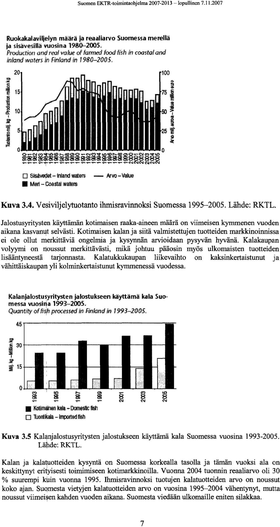 Lähde: RKTL. Jalostusyritysten käyttämän kotimaisen raaka-aineen määrä on viimeisen kymmenen vuoden aikana kasvanut selvästi.