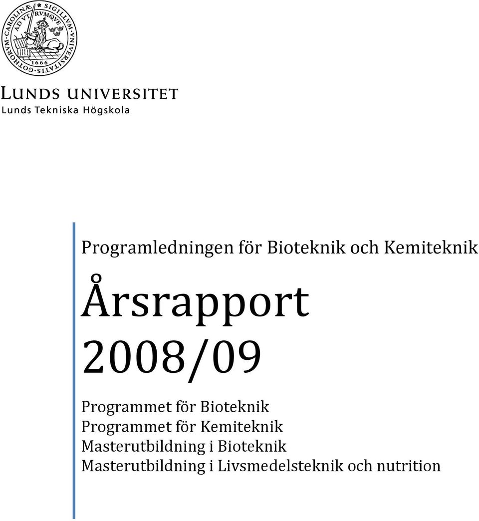 Programmet för Kemiteknik Masterutbildning i