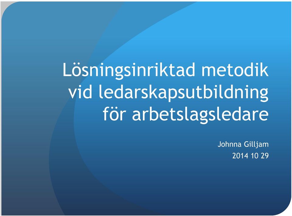 ledarskapsutbildning