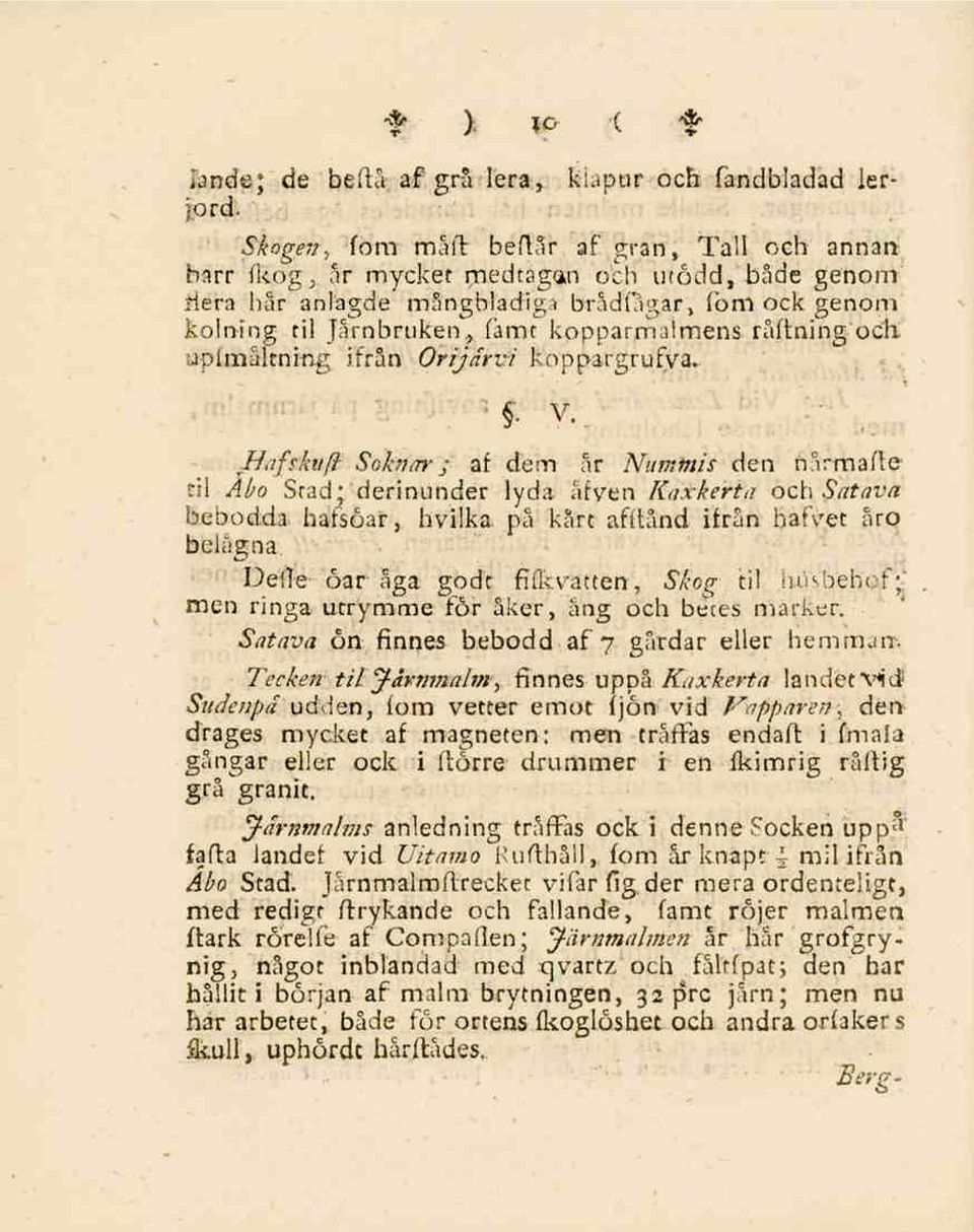 , famt kopparmalmens råftning och. upfmåltning ifrån Orijårvi koppargrufva.