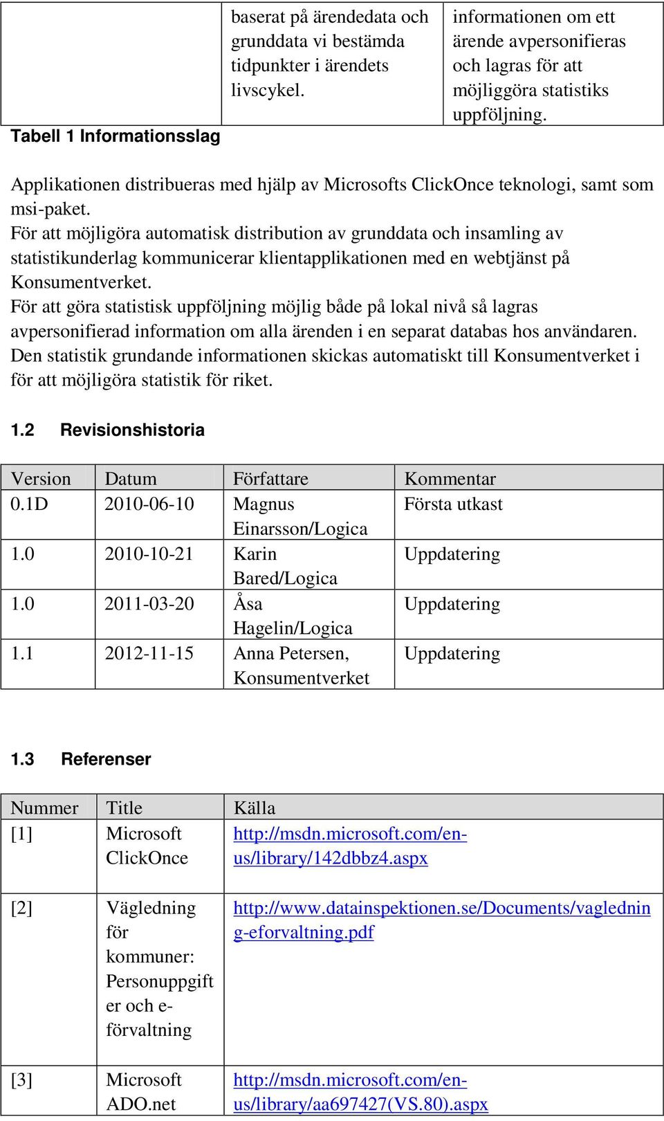 För att möjligöra automatisk distribution av grunddata och insamling av statistikunderlag kommunicerar klientapplikationen med en webtjänst på Konsumentverket.