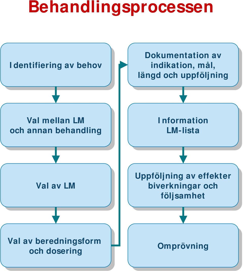 behandling Information Information LM-lista LM-lista Val Val LM LM Uppföljning Uppföljning effekter effekter