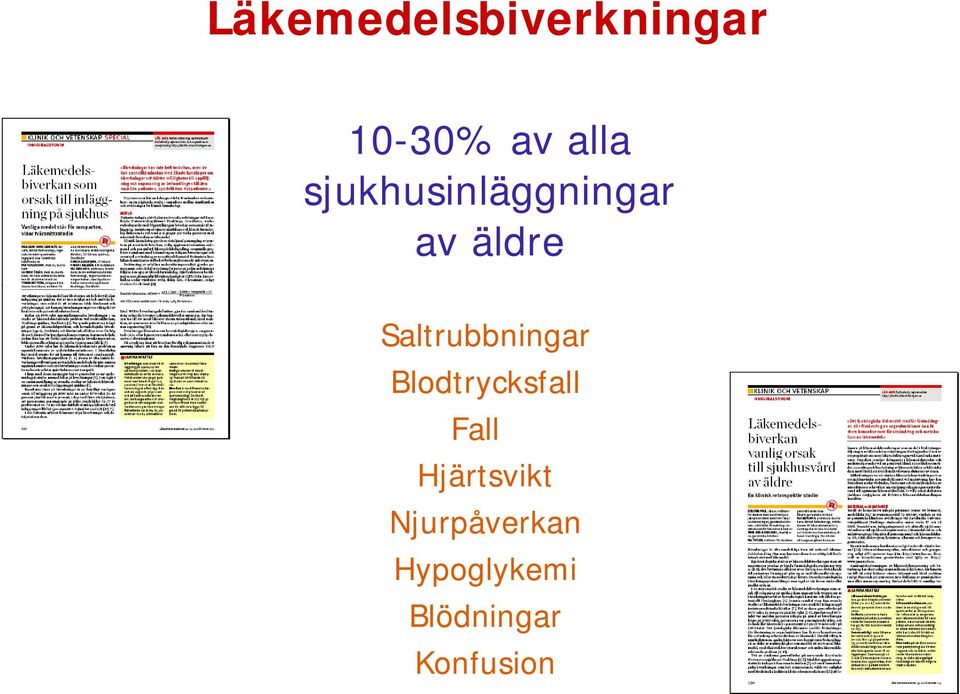 Saltrubbningar Blodtrycksfall Fall