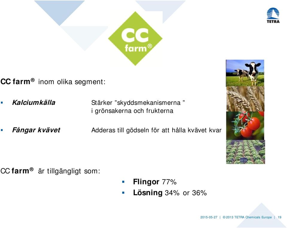 Adderas till gödseln för att hålla kvävet kvar CC farm är
