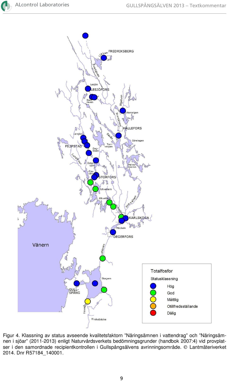 Näringsämnen i sjöar (211-213) enligt Naturvårdsverkets bedömningsgrunder (handbok