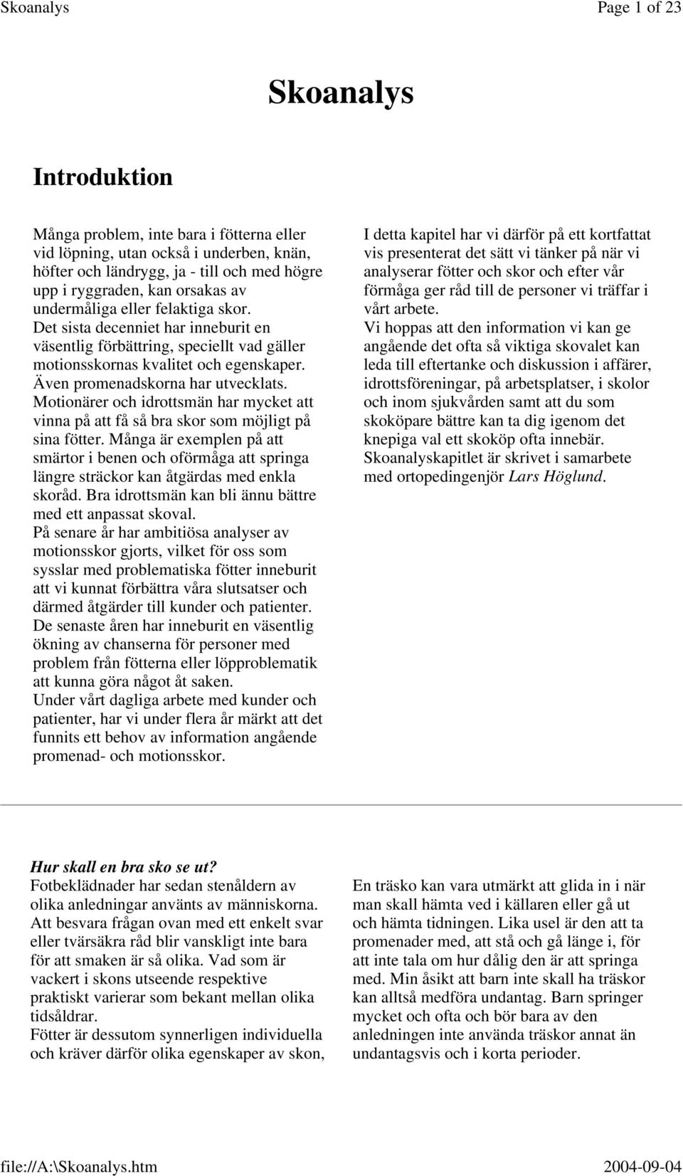 Motionärer och idrottsmän har mycket att vinna på att få så bra skor som möjligt på sina fötter.