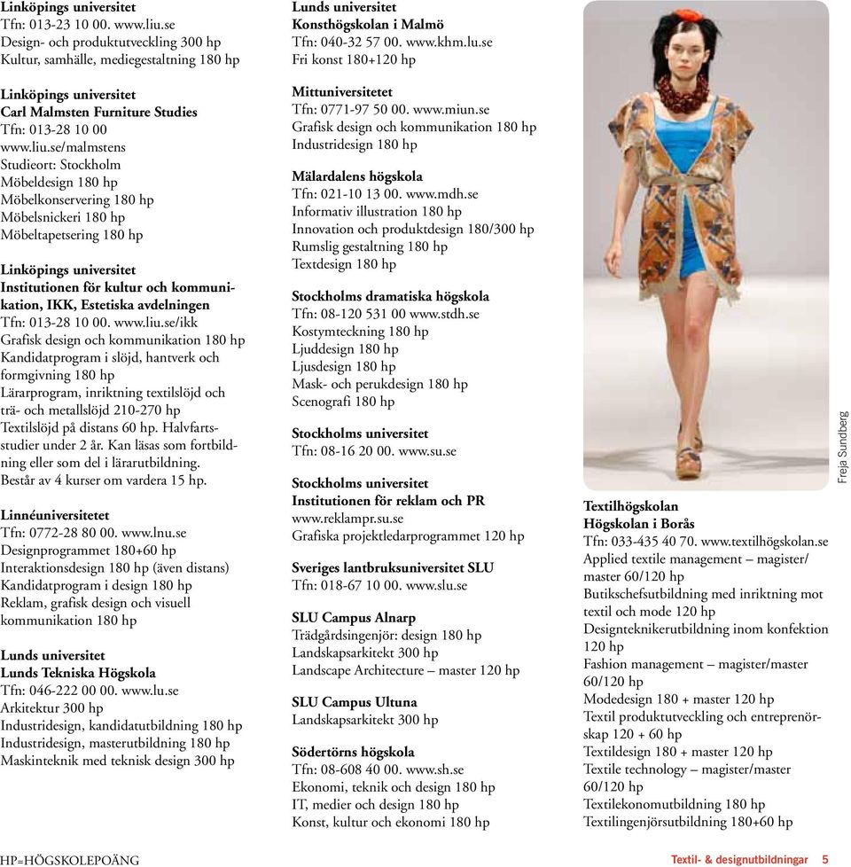 se/malmstens Studieort: Stockholm Möbeldesign 180 hp Möbelkonservering 180 hp Möbelsnickeri 180 hp Möbeltapetsering 180 hp Linköpings universitet Institutionen för kultur och kommunikation, IKK,