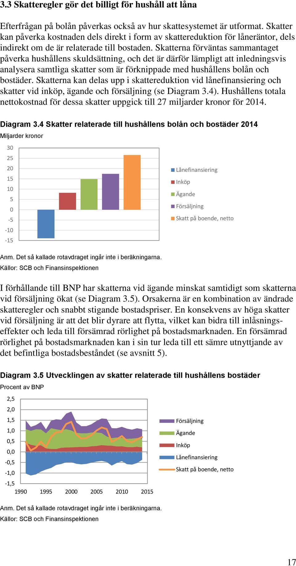Skatterna förväntas sammantaget påverka hushållens skuldsättning, och det är därför lämpligt att inledningsvis analysera samtliga skatter som är förknippade med hushållens bolån och bostäder.