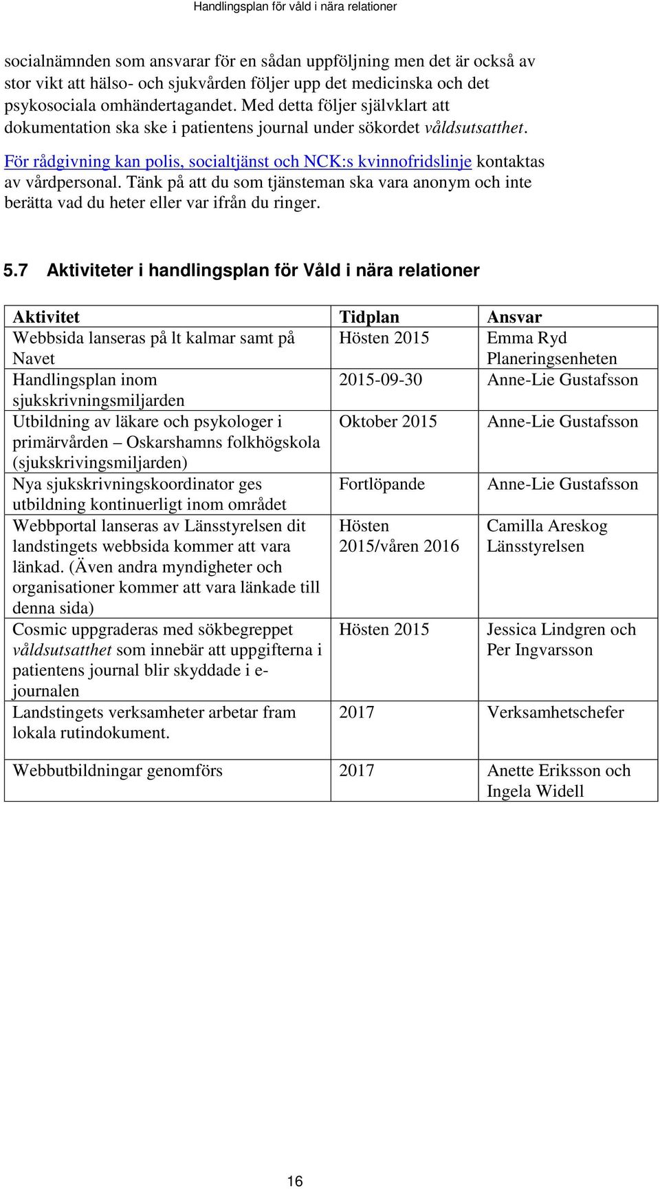 Tänk på att du som tjänsteman ska vara anonym och inte berätta vad du heter eller var ifrån du ringer. 5.