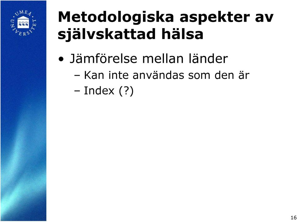 Jämförelse mellan länder