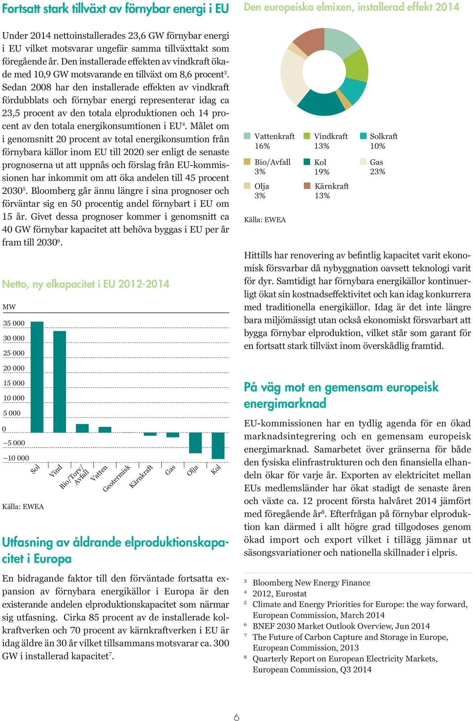 Sedan 2008 har den installerade effekten av vindkraft fördubblats och förnybar energi representerar idag ca 23,5 procent av den totala elproduktionen och 14 procent av den totala energikonsumtionen i