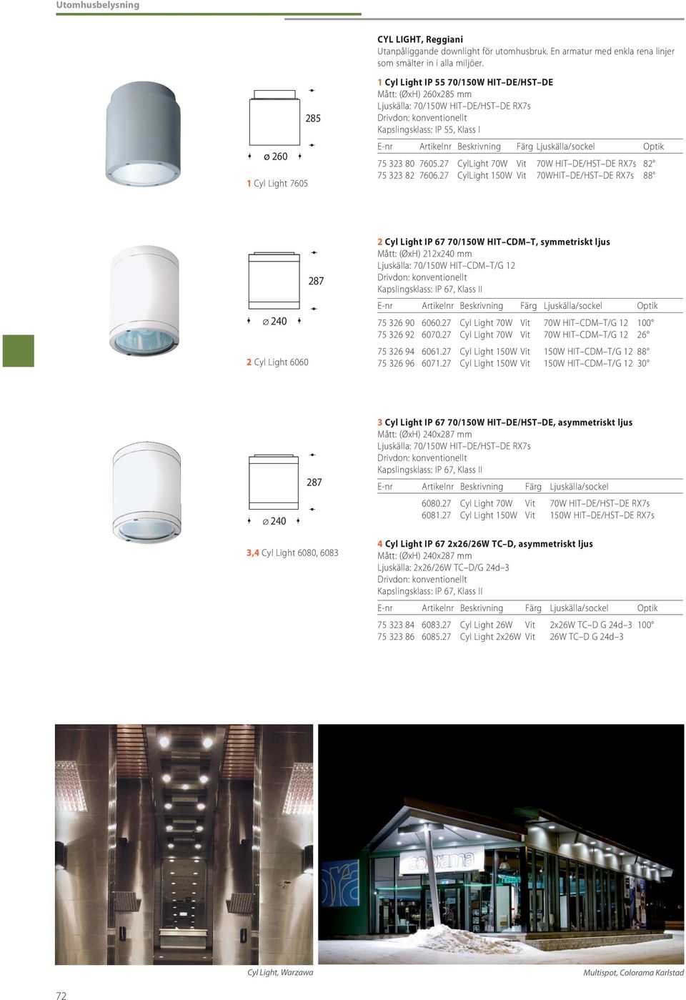 27 CylLight 70W Vit 70W HIT DE/HST DE RX7s 82 75 323 82 7606.