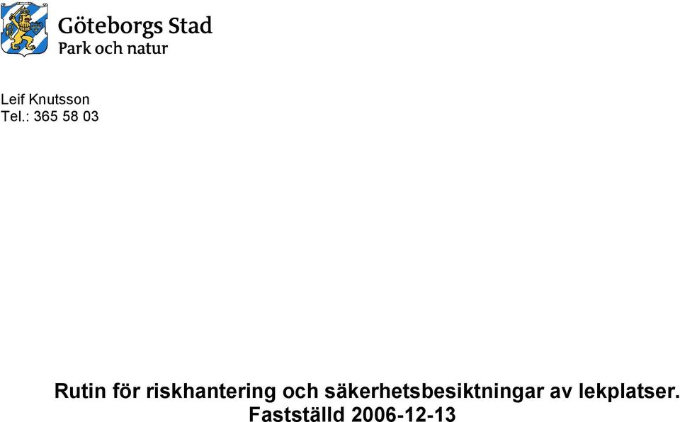 riskhantering och