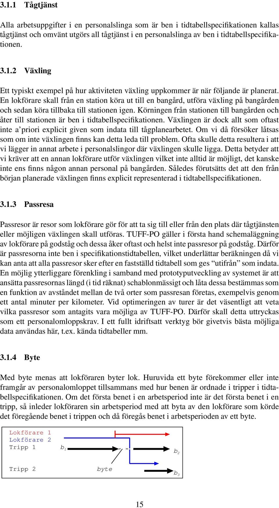 En lokförare skall från en station köra ut till en bangård, utföra växling på bangården och sedan köra tillbaka till stationen igen.