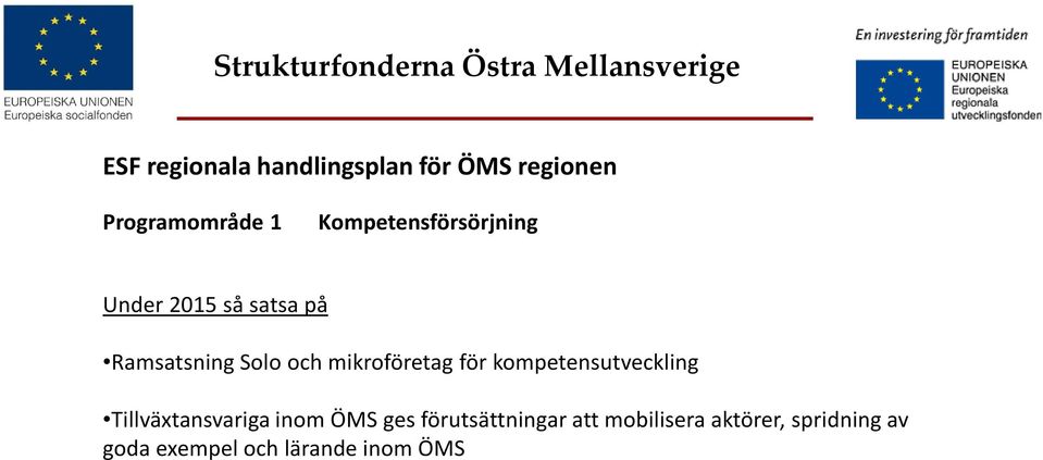 mikroföretag för kompetensutveckling Tillväxtansvariga inom ÖMS ges