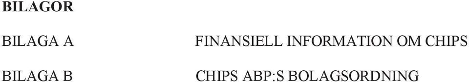 INFORMATION OM CHIPS