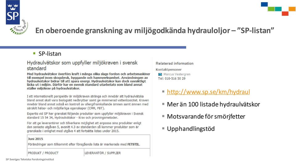 sp.se/km/hydraul Mer än 100 listade