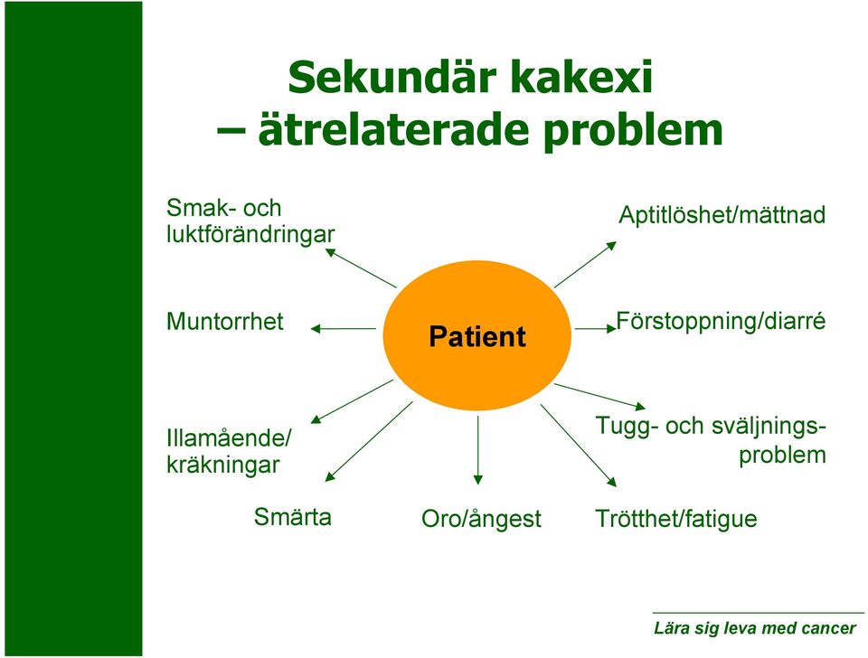 Patient Förstoppning/diarré Illamående/ kräkningar