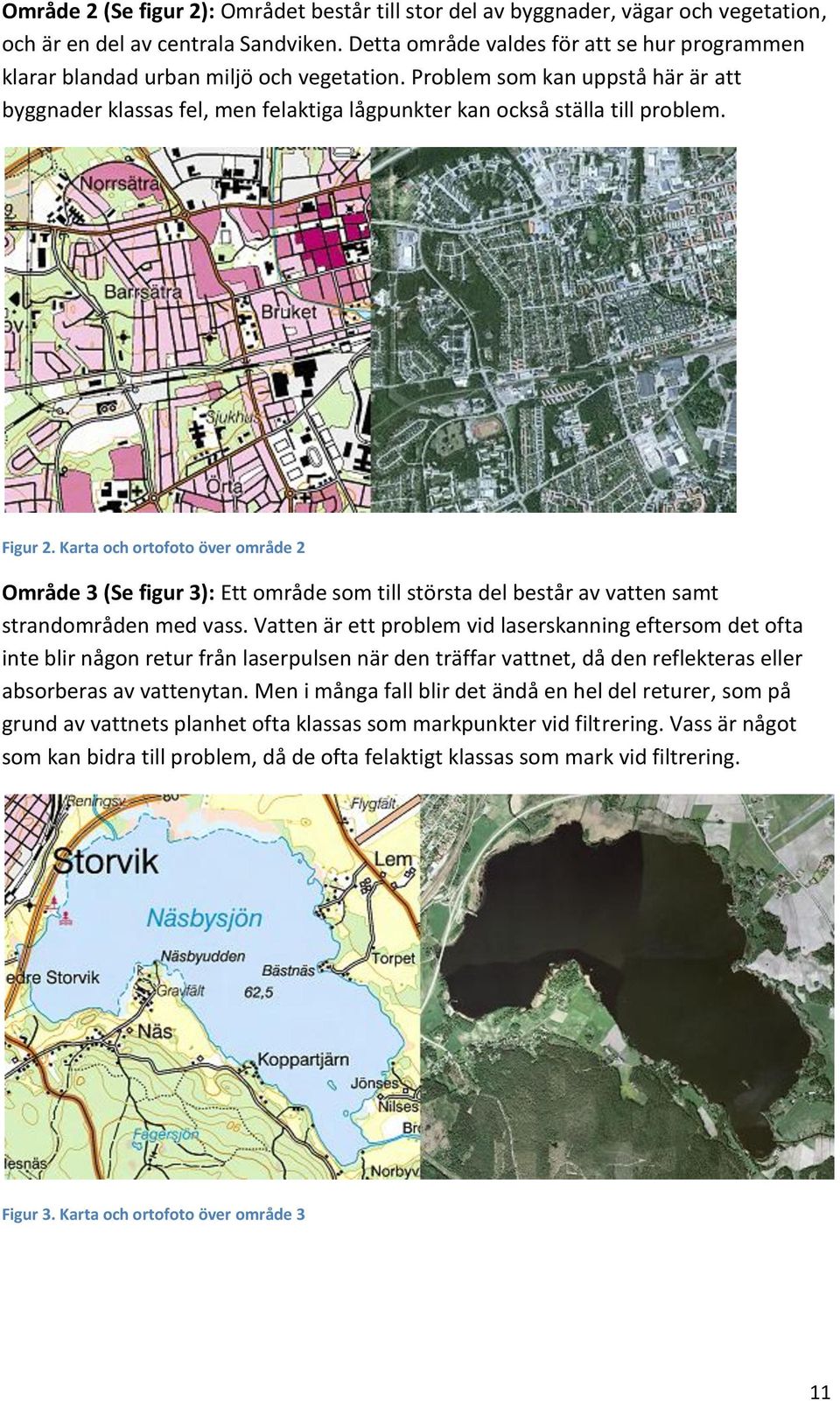 Problem som kan uppstå här är att byggnader klassas fel, men felaktiga lågpunkter kan också ställa till problem. Figur 2.