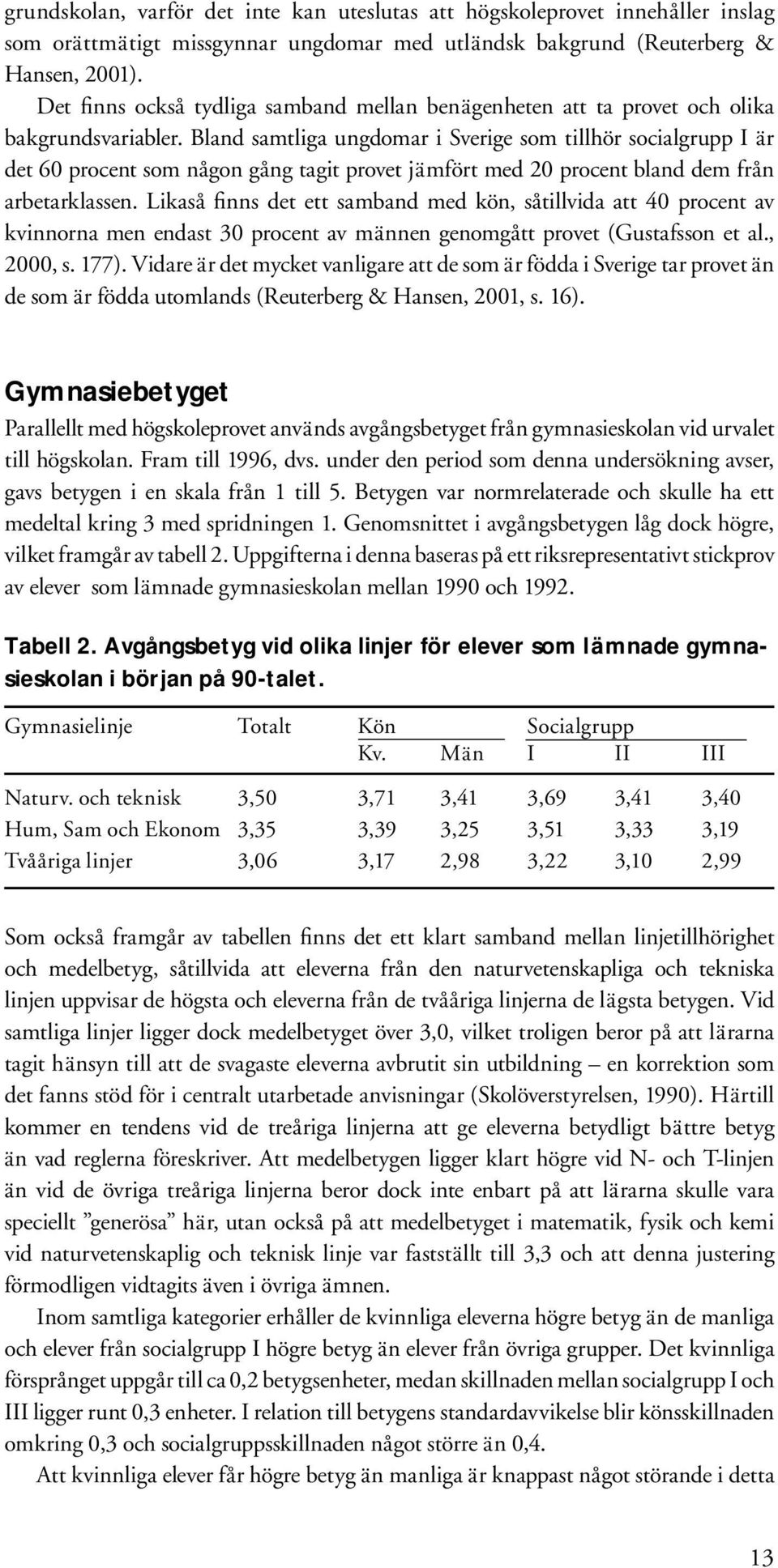 Bland samtliga ungdomar i Sverige som tillhör socialgrupp I är det 60 procent som någon gång tagit provet jämfört med 20 procent bland dem från arbetarklassen.