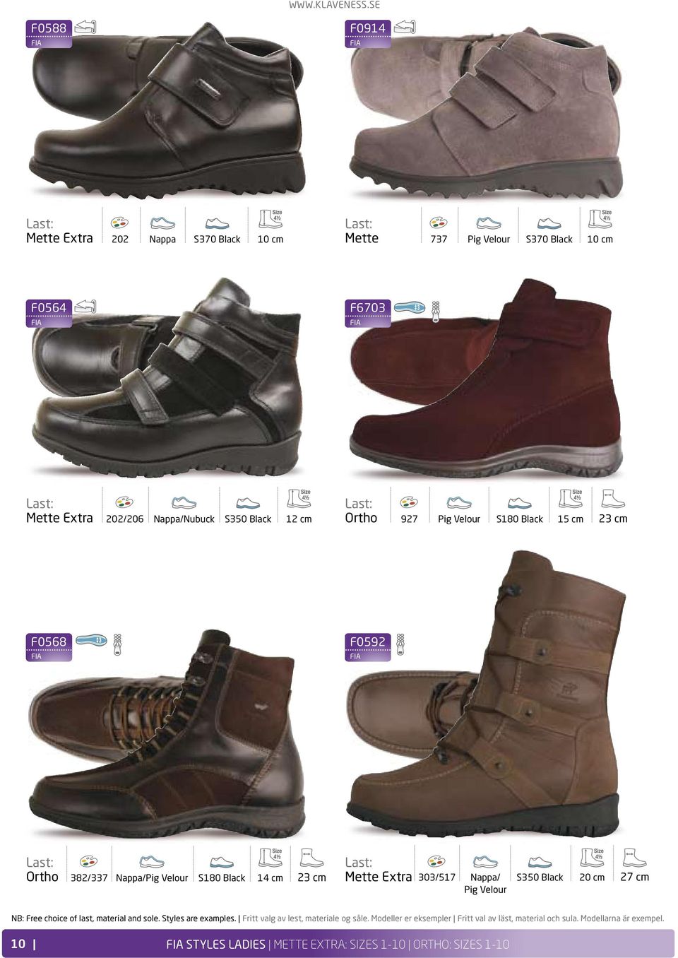 Pig Velour 20 cm 27 cm NB: Free choice of last, material and sole. Styles are examples. Fritt valg av lest, materiale og såle.