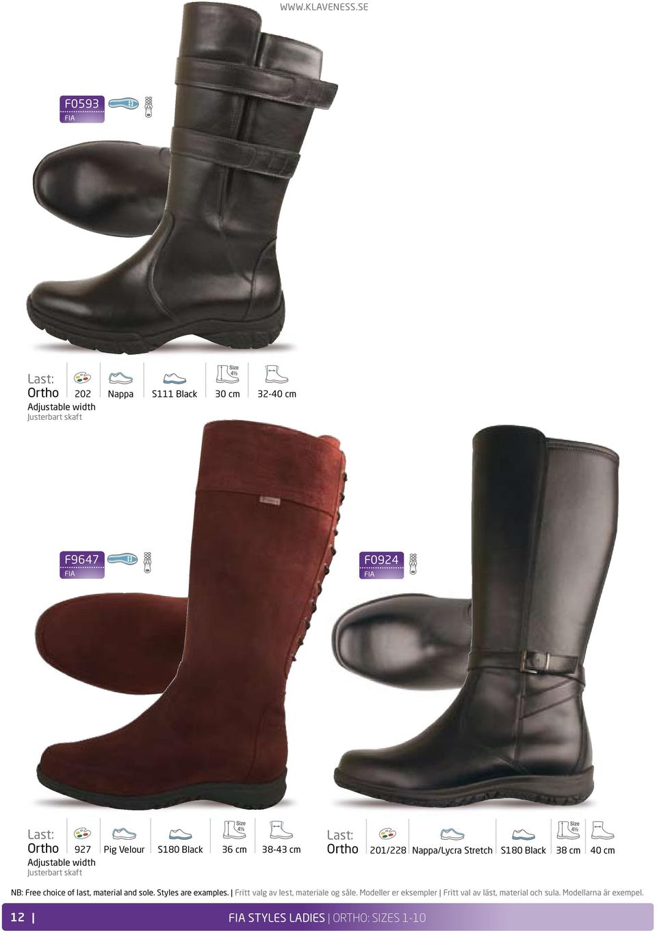 Free choice of last, material and sole. Styles are examples. Fritt valg av lest, materiale og såle.